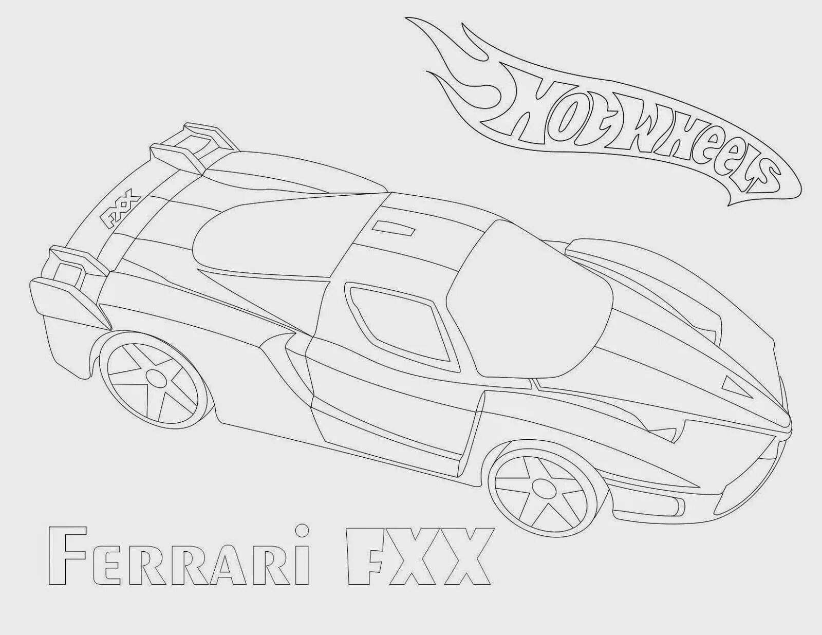 Playful hot wheels coloring page