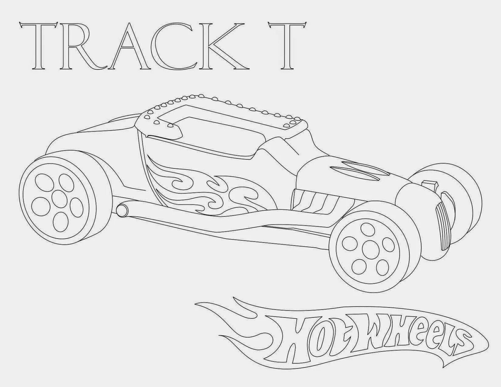Dynamic hot wheels coloring page