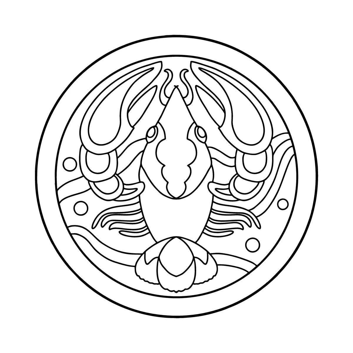 Gorgeous cancer coloring page