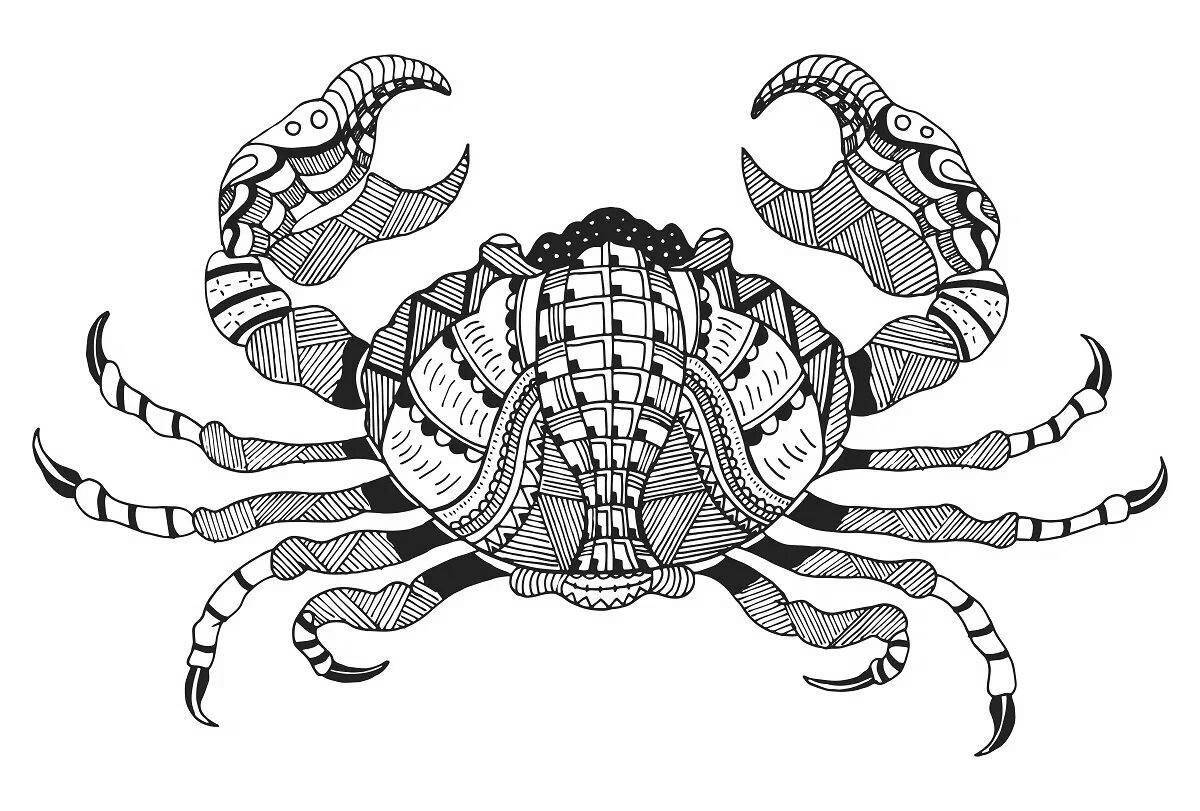 Coloring page adorable crayfish
