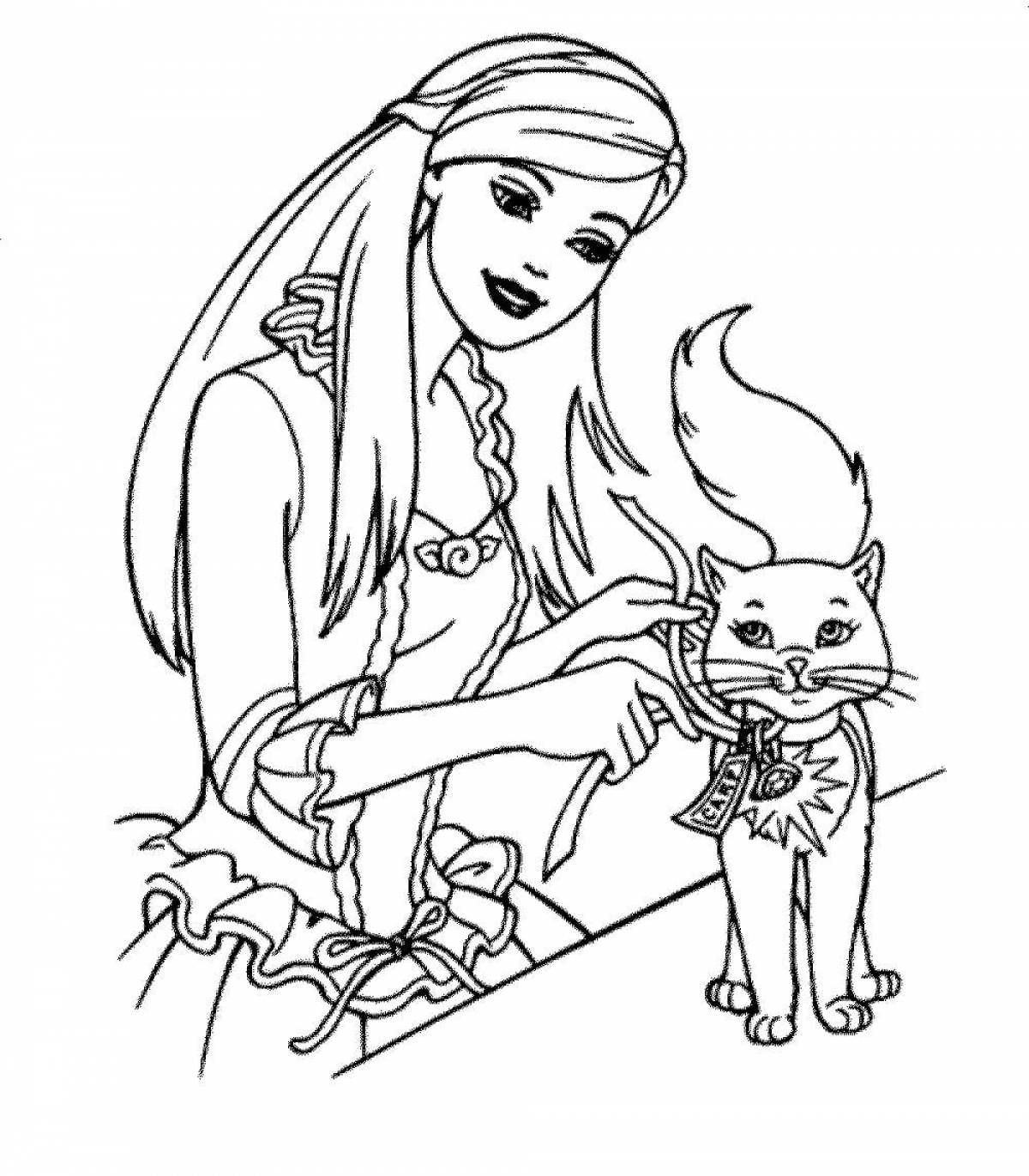 Barbie with kitten #3