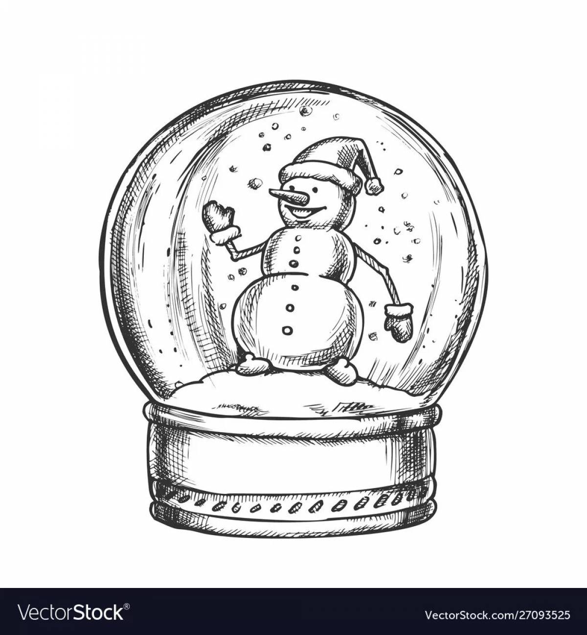Снеговик в шаре #6
