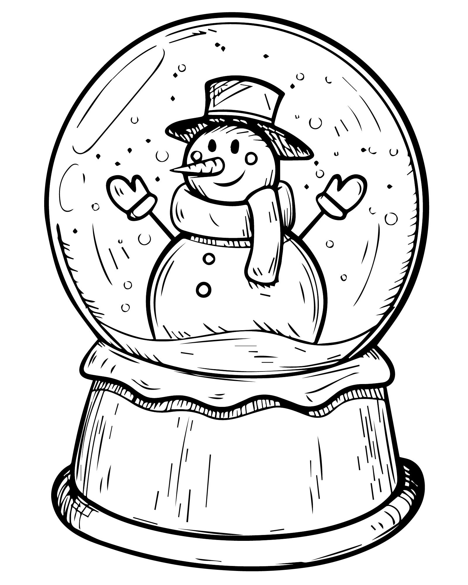 Snowman in balloon #10