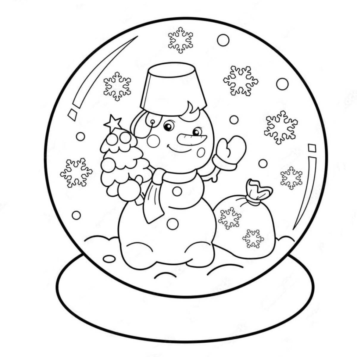 Снеговик в шаре #12
