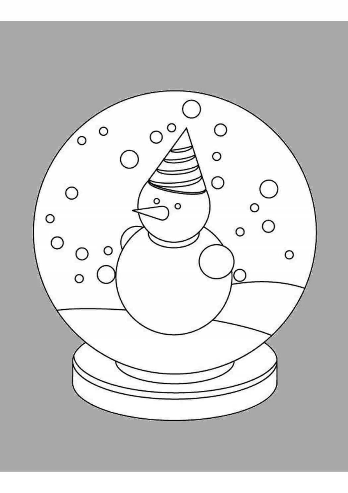 Snowman in balloon #15
