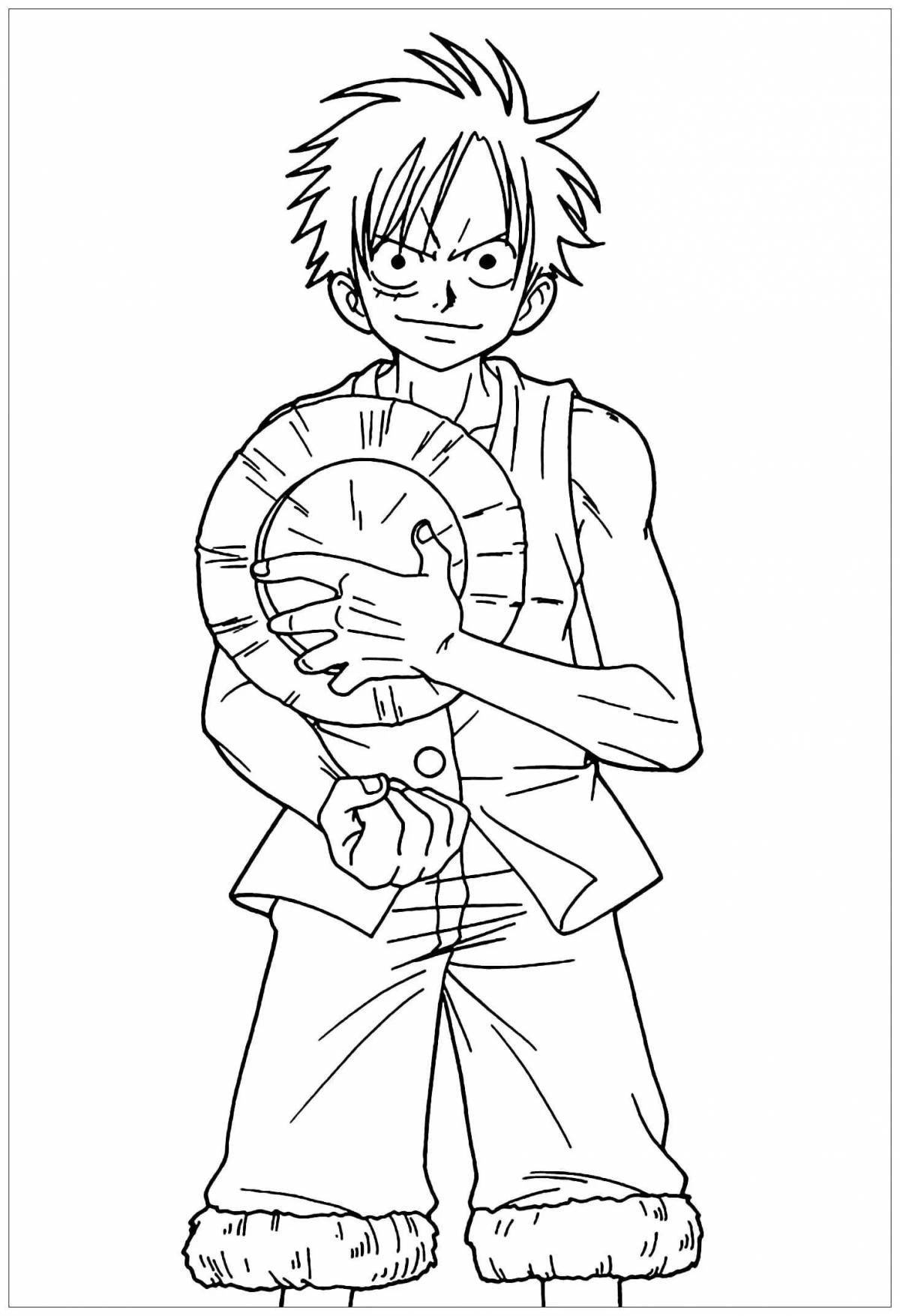 Gorgeous luffy one piece coloring book