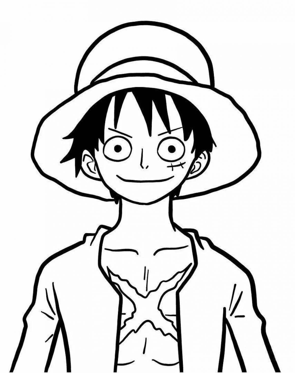 Coloring dazzling luffy one piece