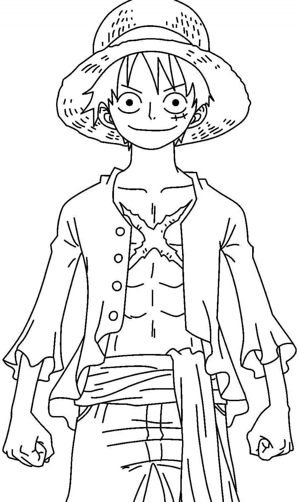 Luffy one piece coloring book