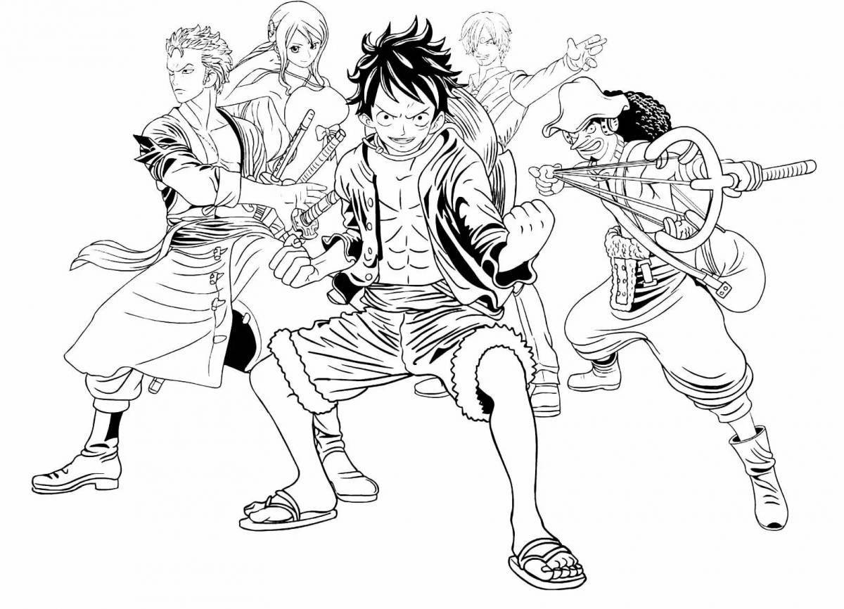 Exciting luffy one piece coloring book