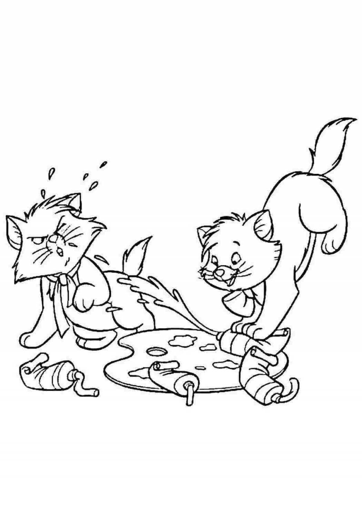 Exciting big cat escape coloring page