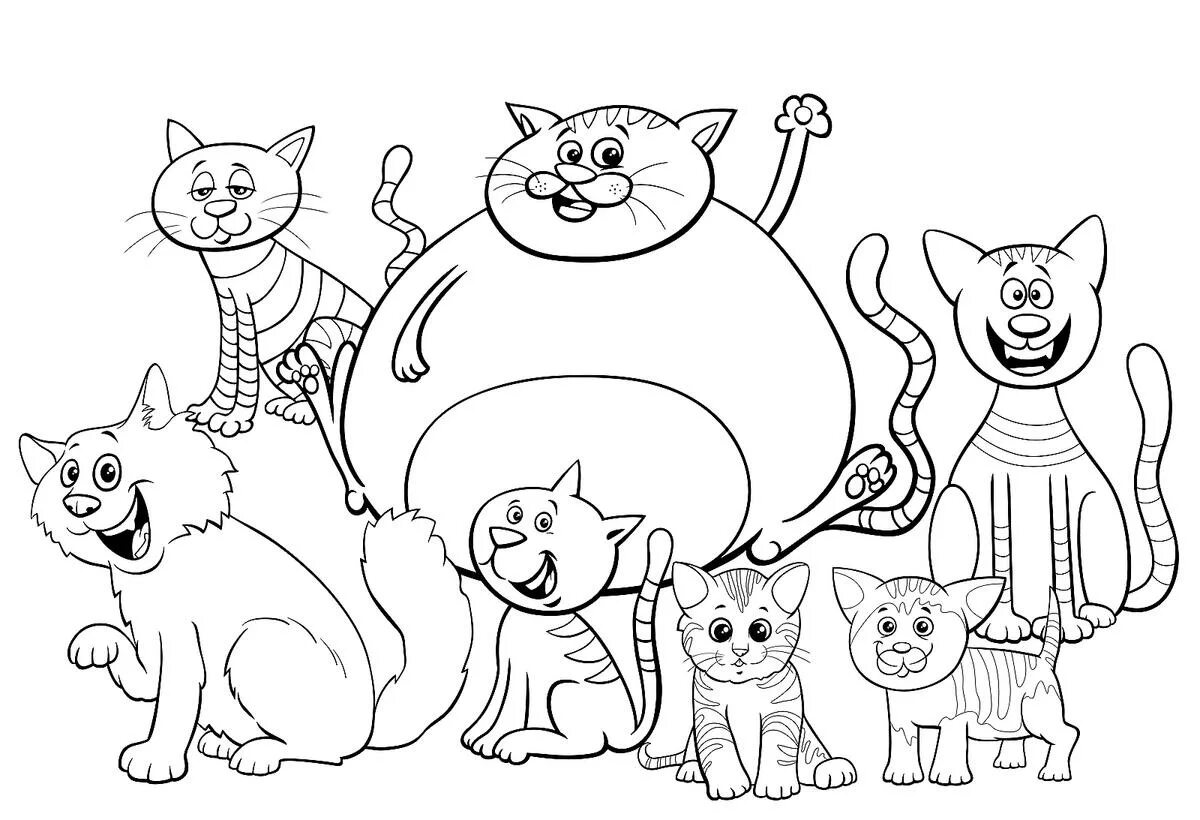 Exciting big cat escape coloring page