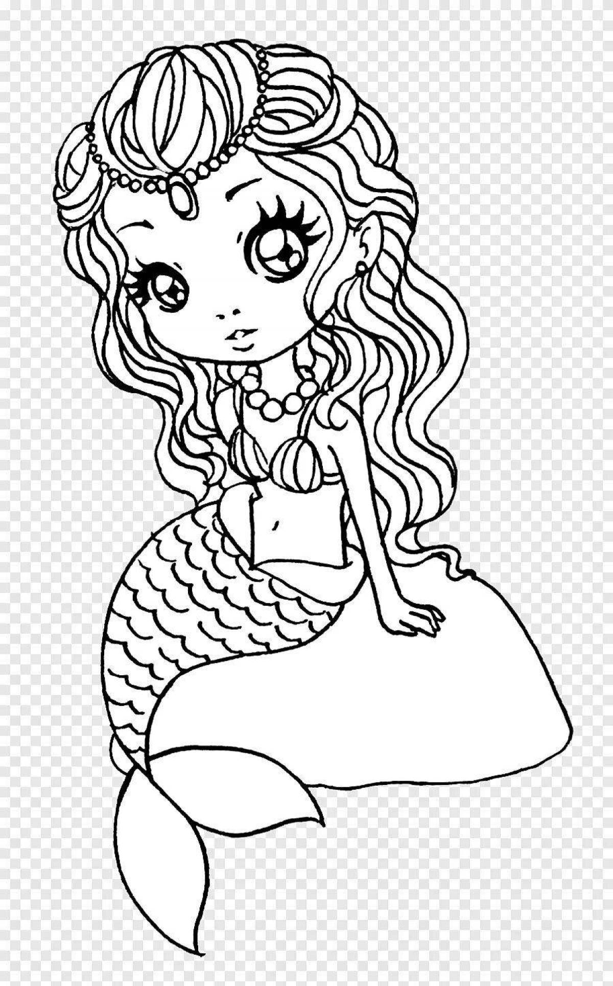 Fun coloring doll lol little mermaid