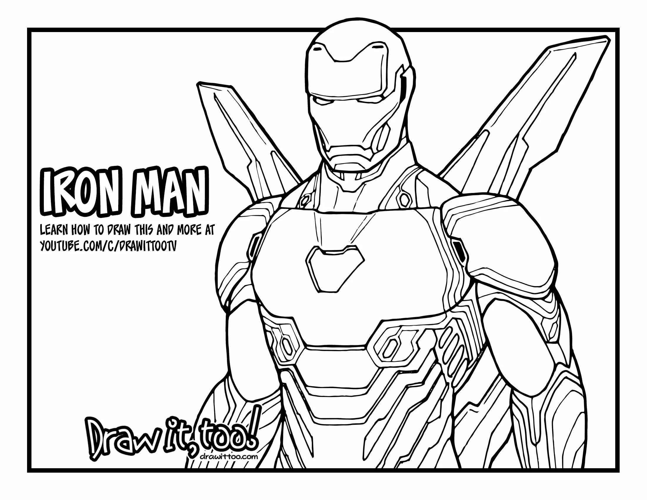 Adorable marvel iron man coloring page