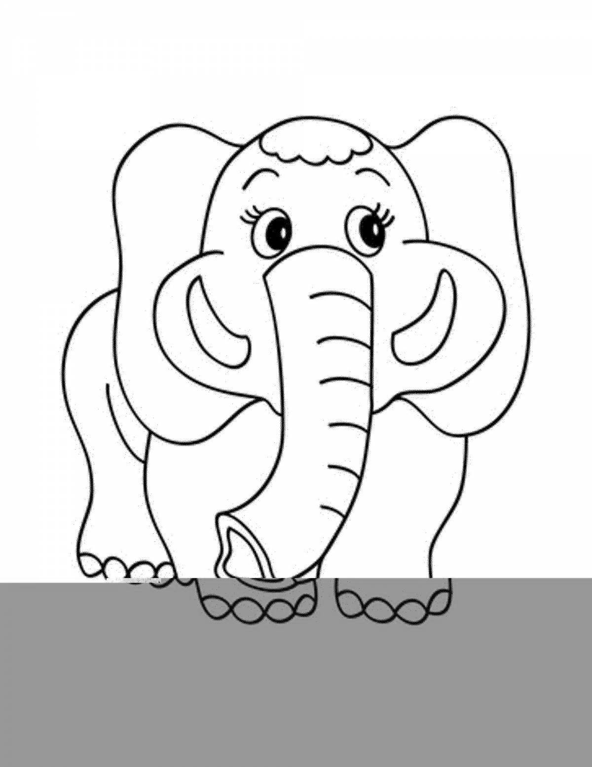 Amazing elephant coloring pages for kids