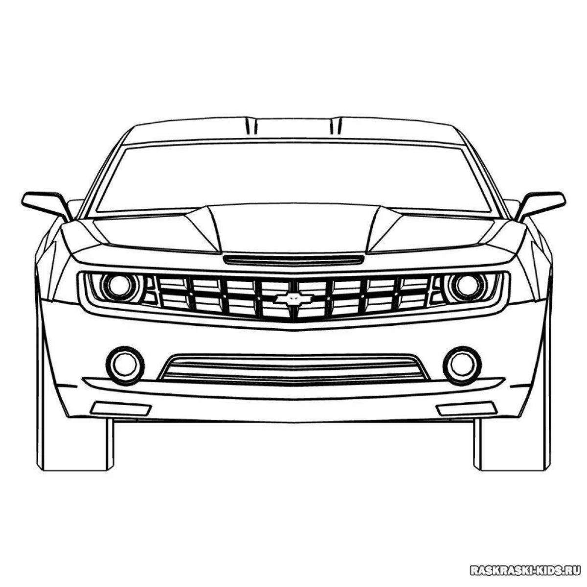 Photo Exquisite chevrolet camaro bumblebee coloring page
