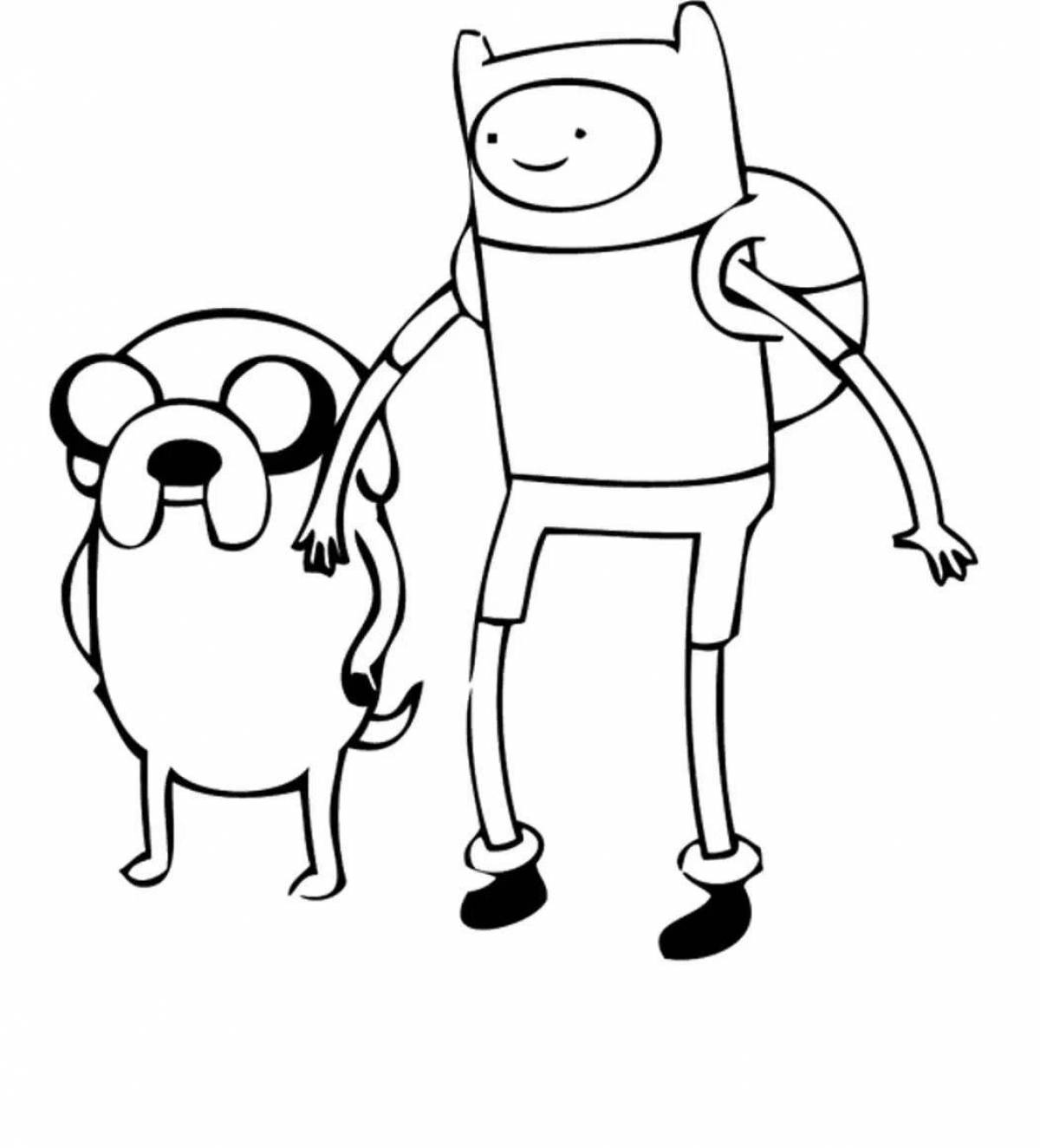 Colouring funny jake adventure time