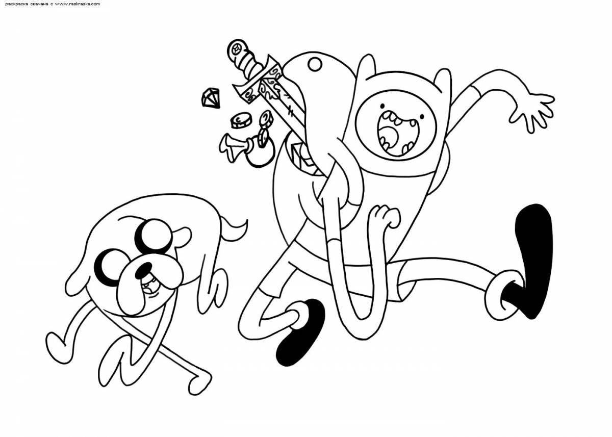 Exciting coloring book jake from adventure time