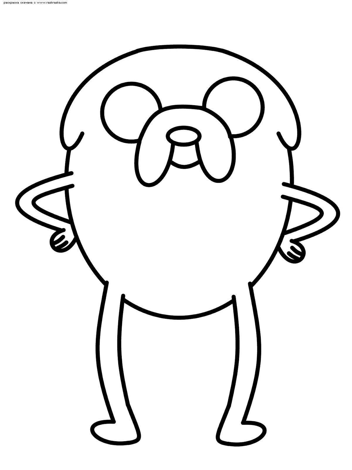 Coloring book adventure time jake