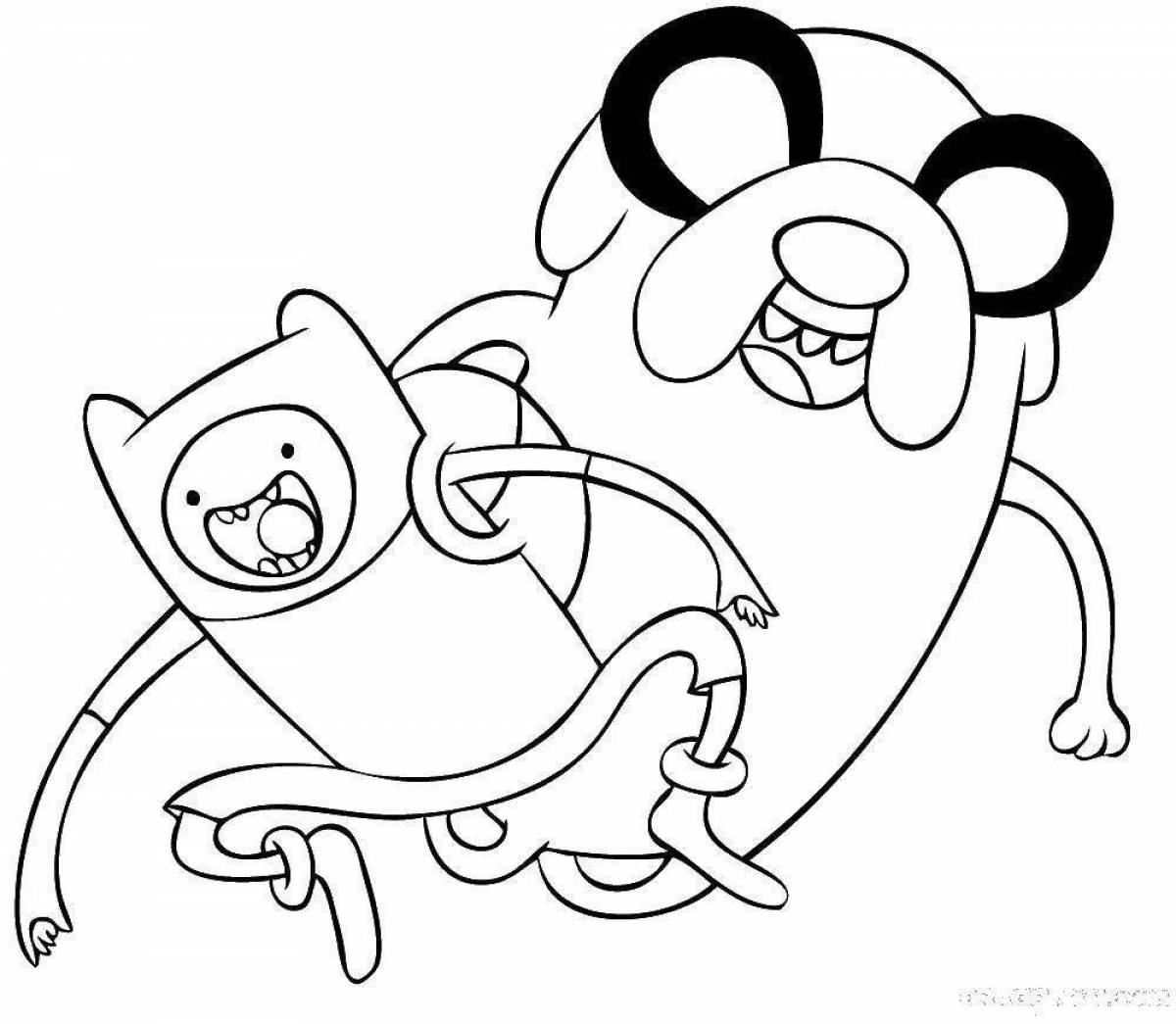 Adventure time jake coloring jake