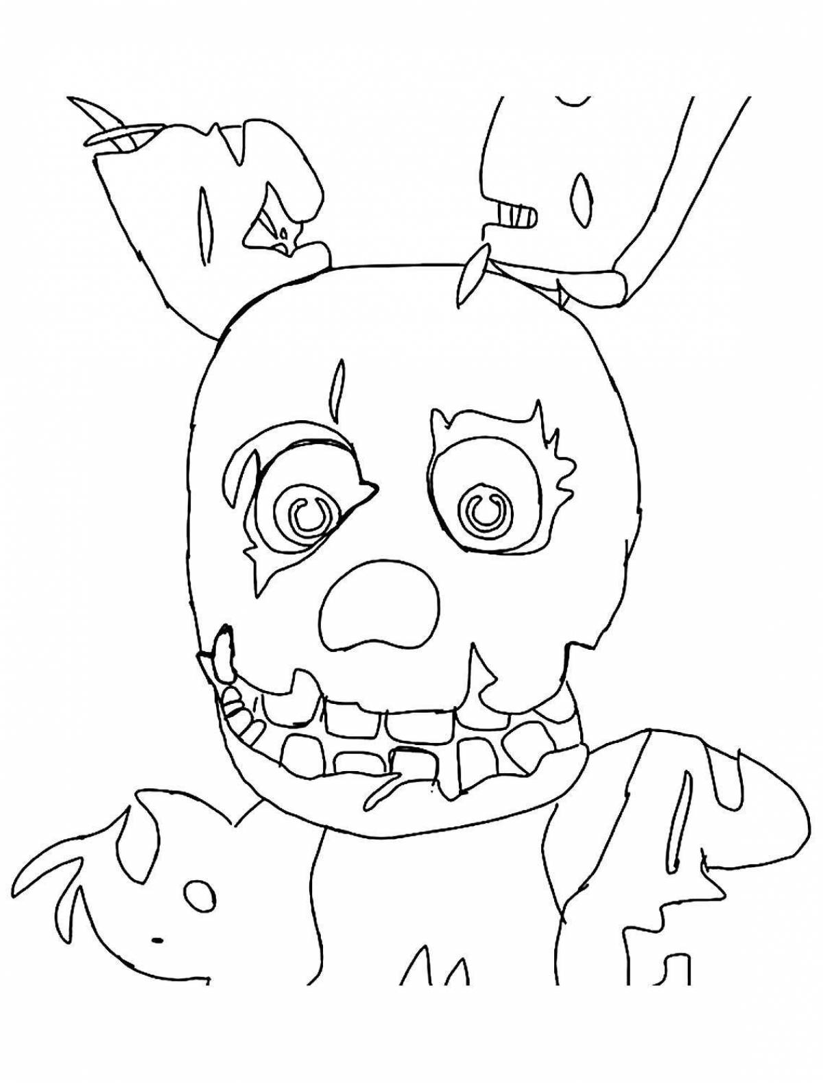 Cute fnaf chica 1 coloring page