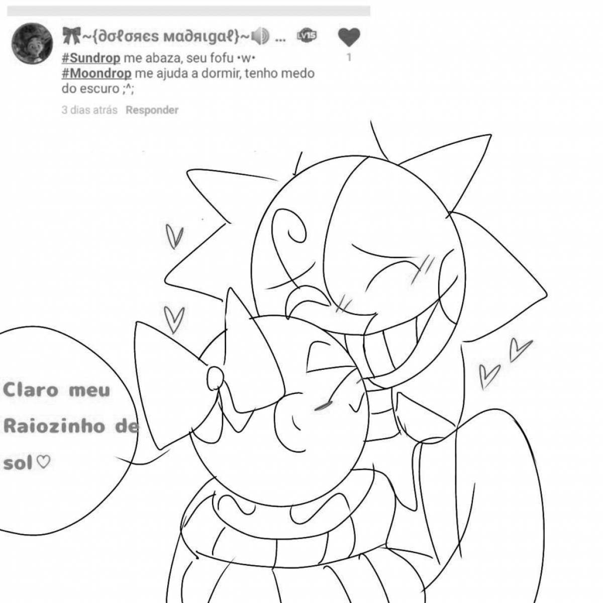 Charming moondrop and sanddrop coloring book