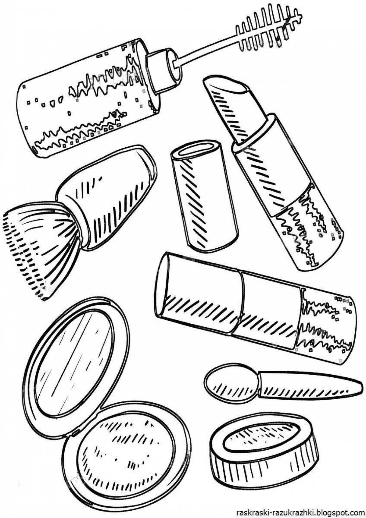 4 средства рисунка. Раскраска косметика. Косметика раскраска для девочек. Косметика карандашом. Раскраски для девочекеосметика.