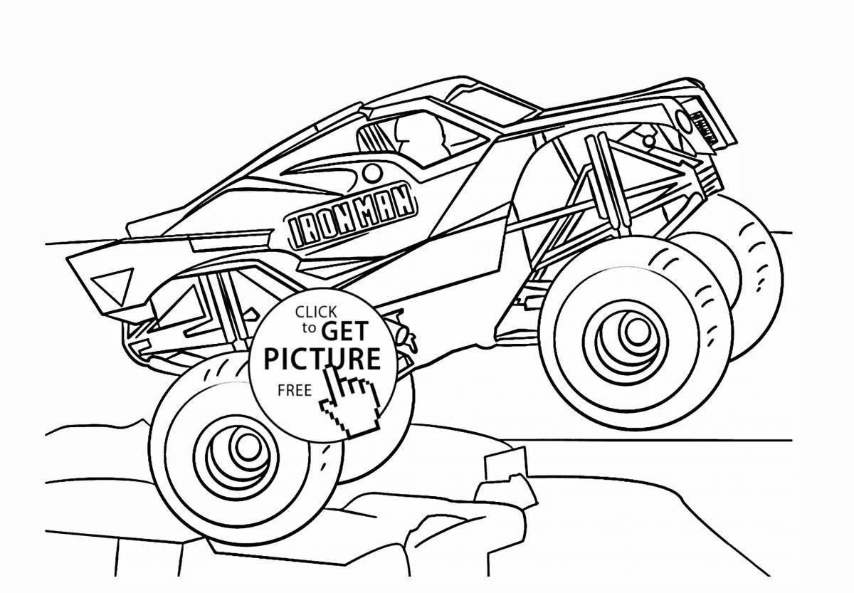 монстр трак раскраска распечатать