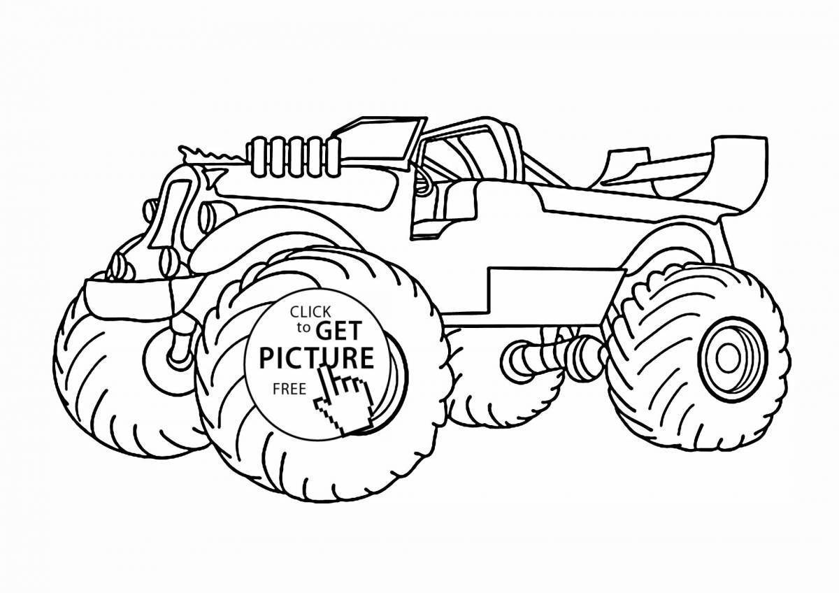 монстр трак раскраска распечатать