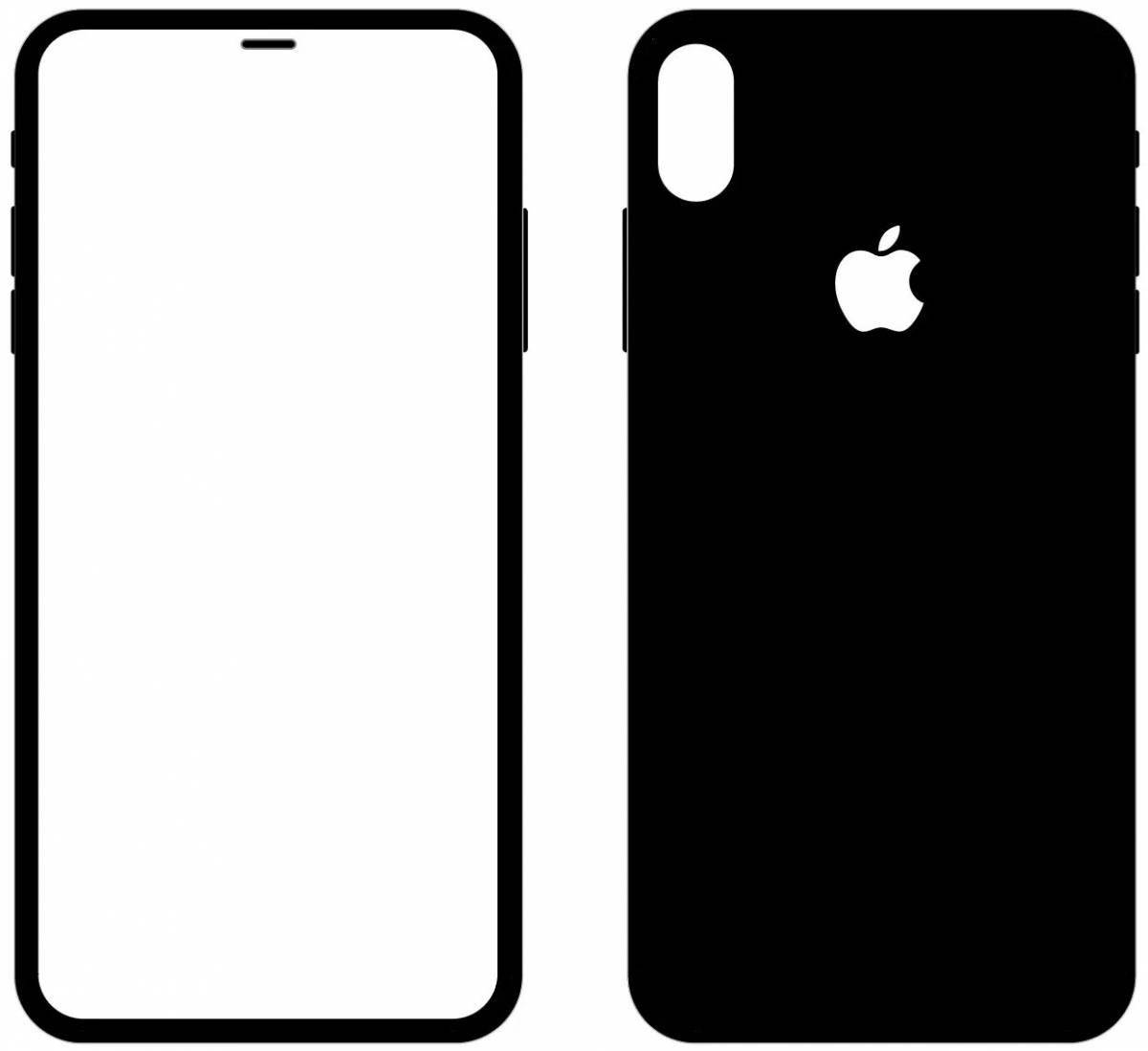 Funny iphone case coloring page