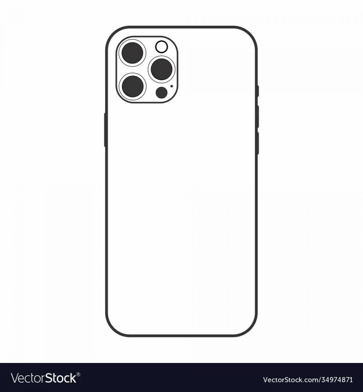 Coloring page for iphone case with awesome color