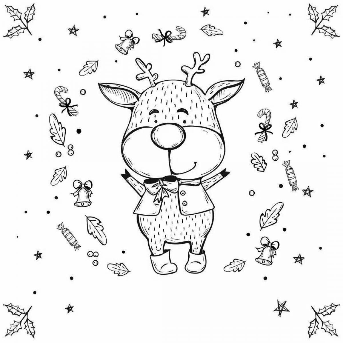 Великолепная новогодняя раскраска