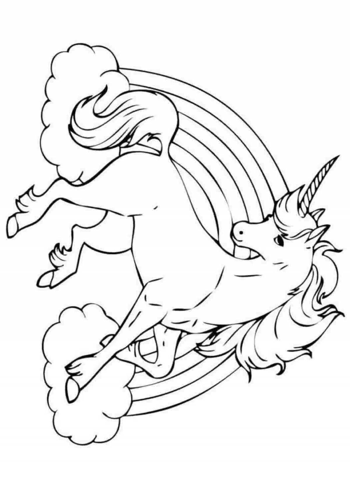 Coloring pages fairies and unicorns