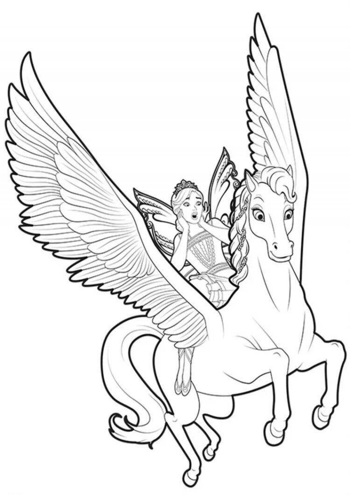 Cute fairy and unicorn coloring pages