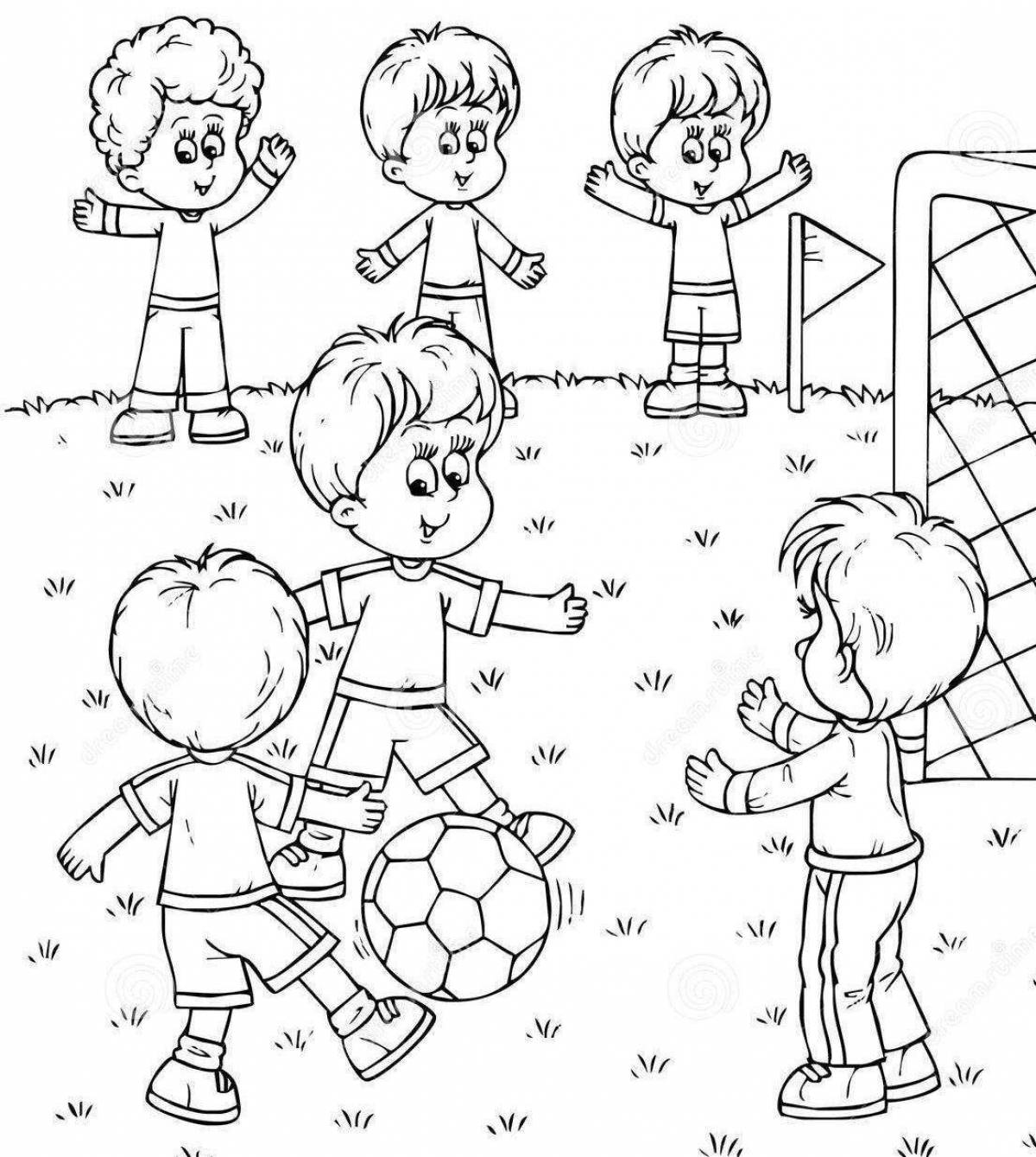 Vibrant PE coloring page