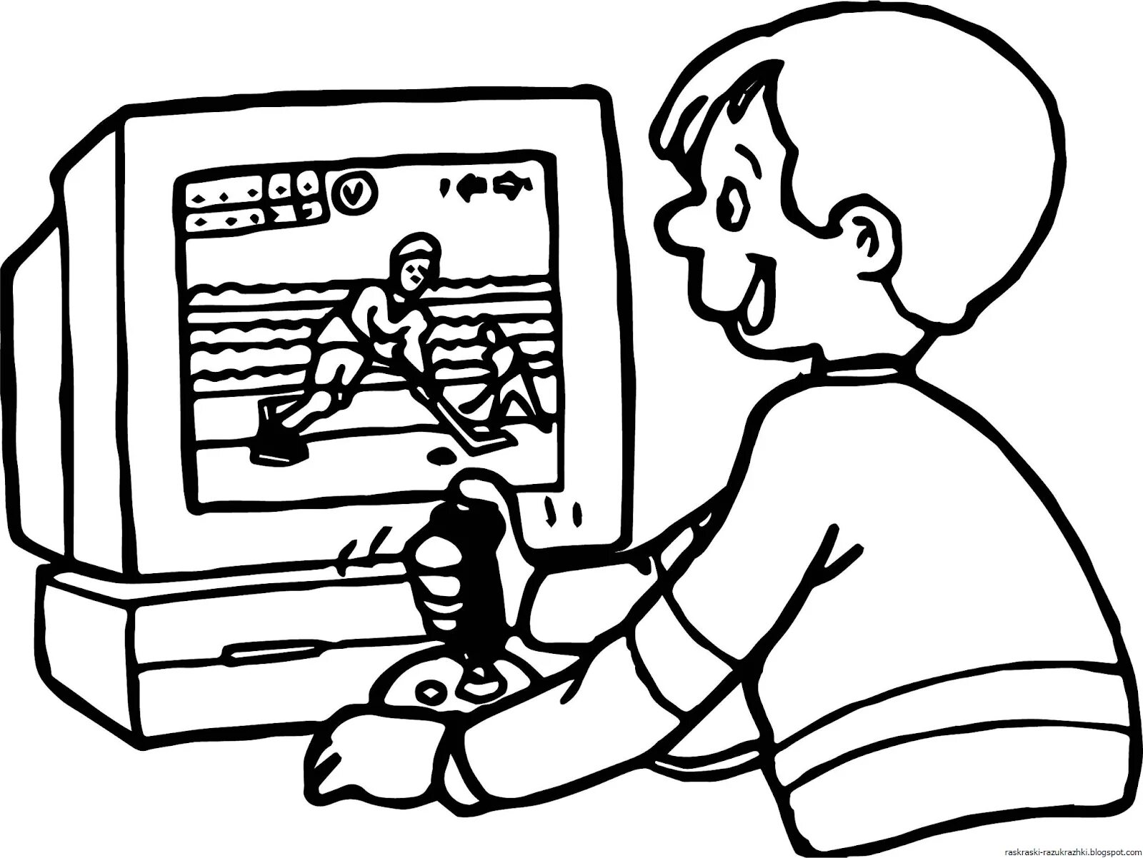 Color-brilliant computer and phone coloring page