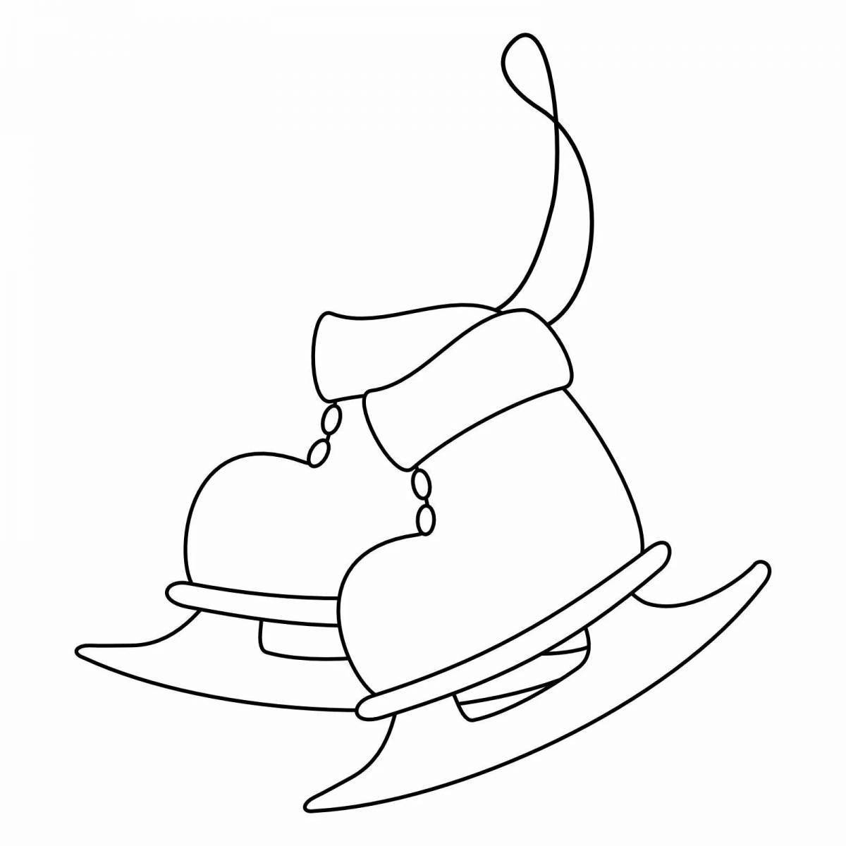 Coloring radiant skis skates sled