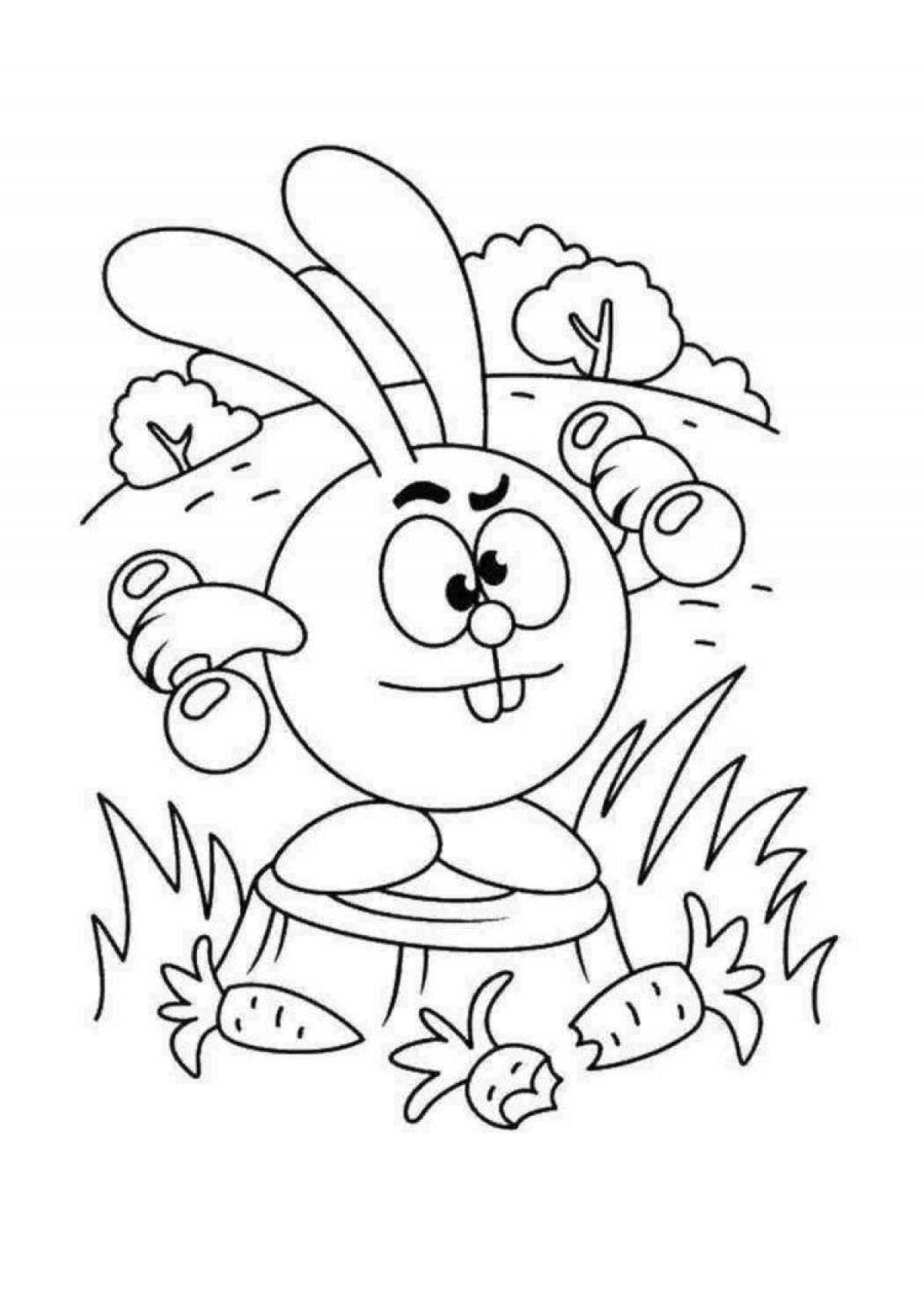 Radiant coloring page baby crumb