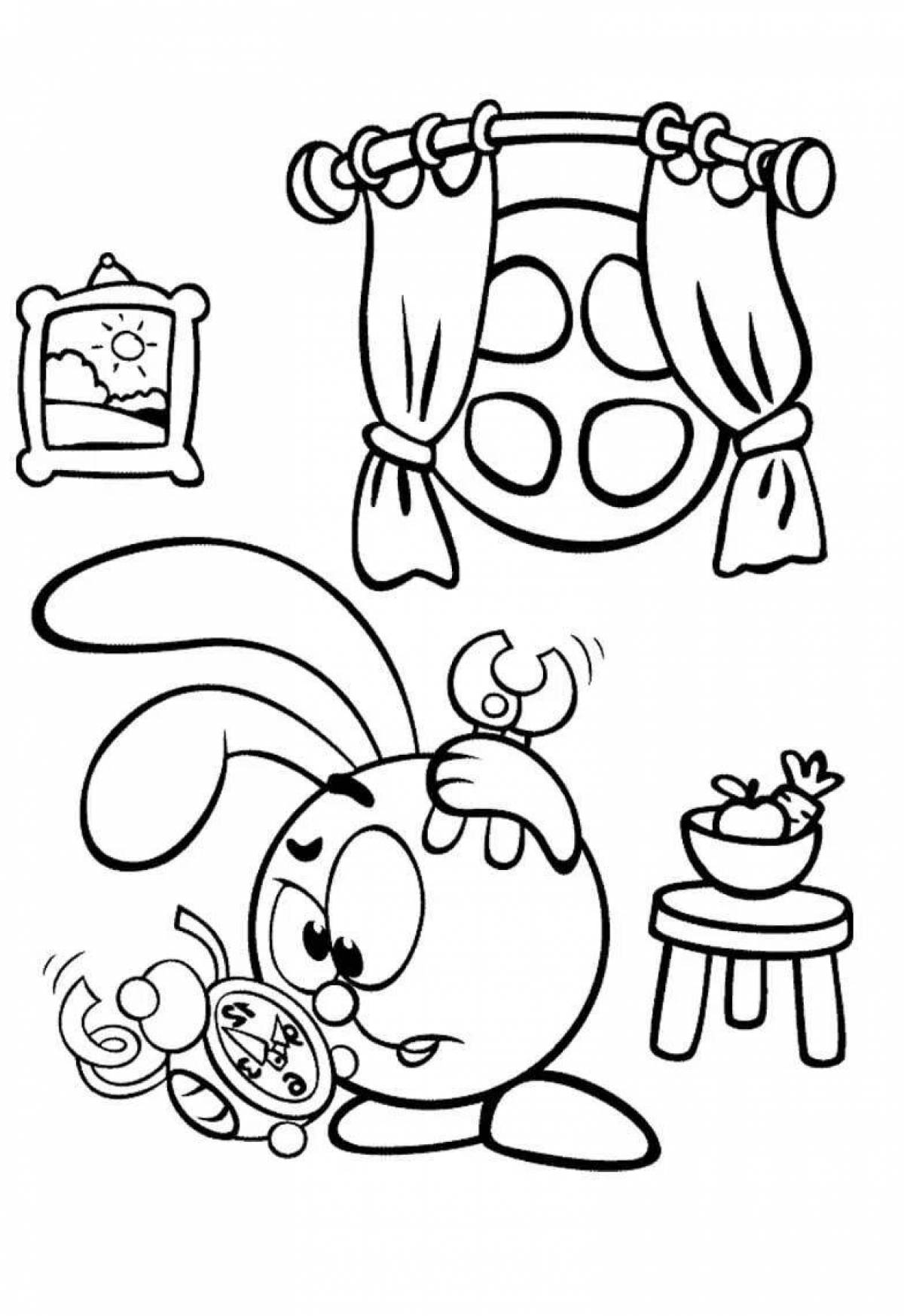 Violent coloring baby crumb