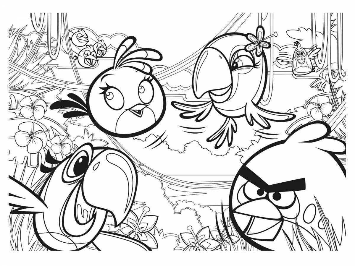 Angry birds 2 funny coloring book