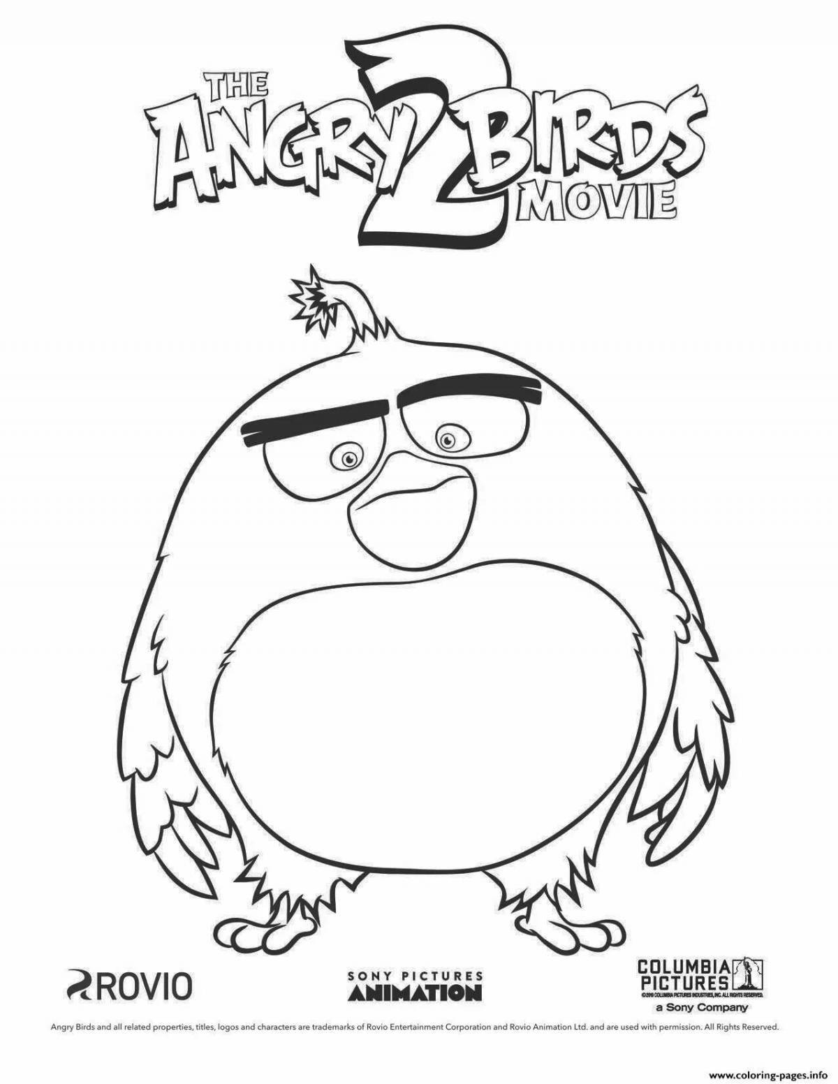 Причудливая раскраска angry birds 2