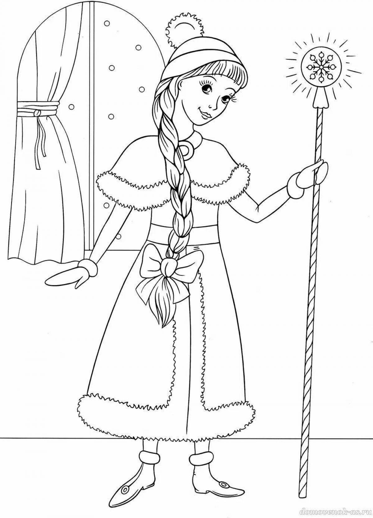 Coloring bright Snow Maiden and Lel