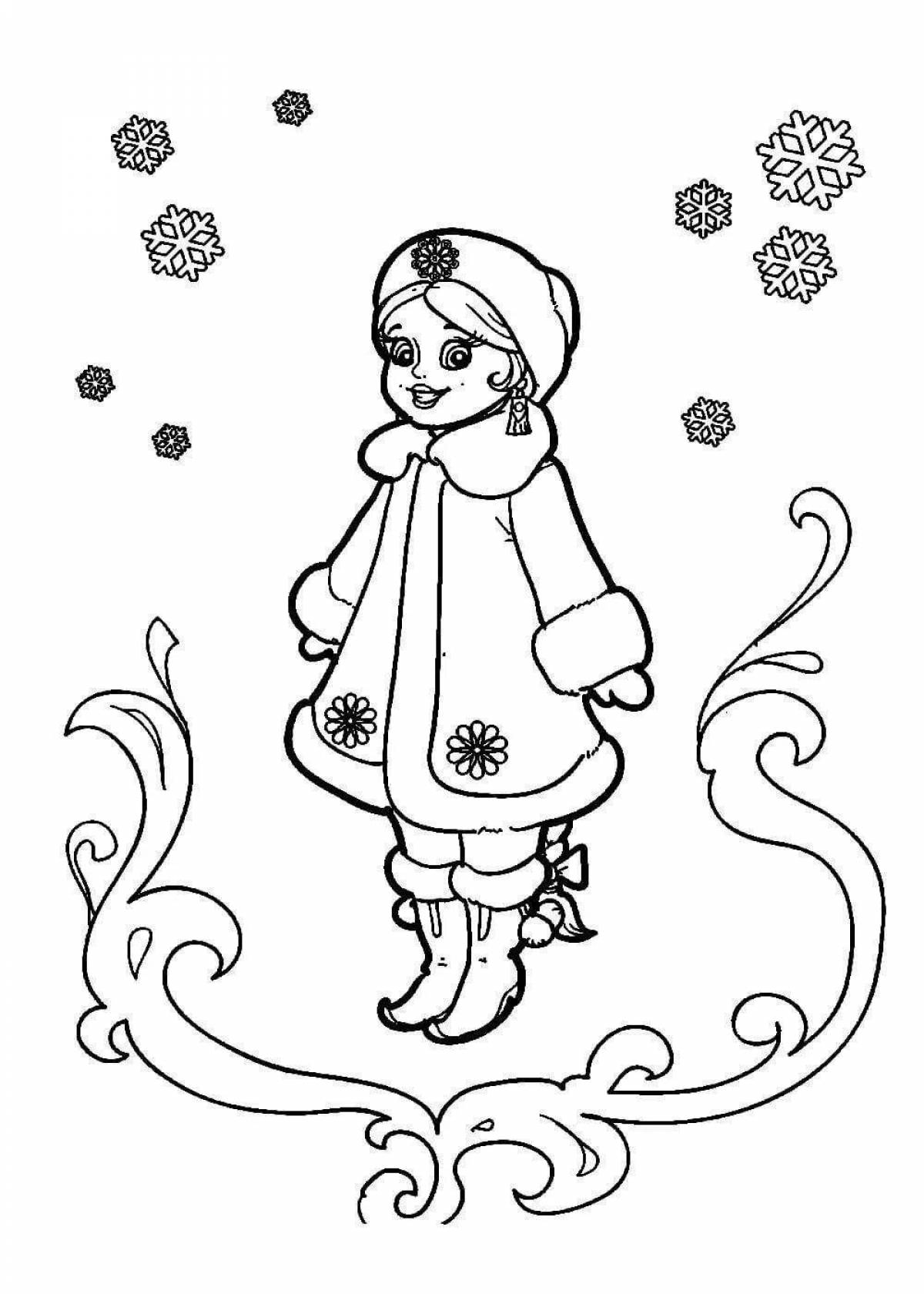Colorful coloring Snow Maiden and Lel