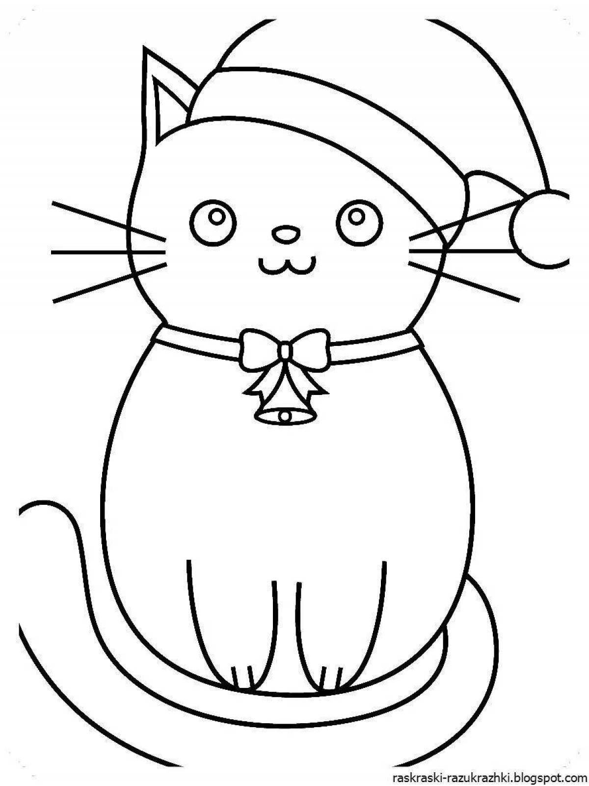 Great Christmas cat coloring book