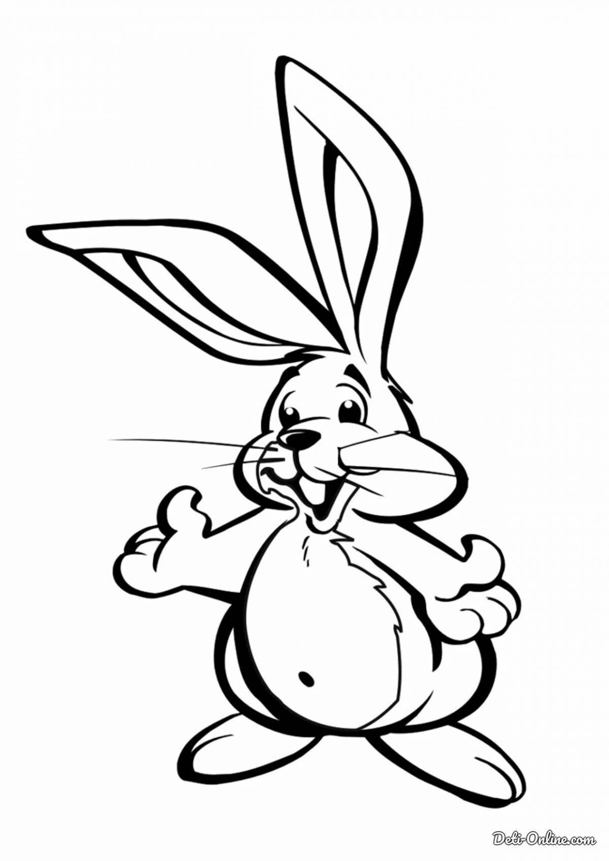 Coloring page graceful hare