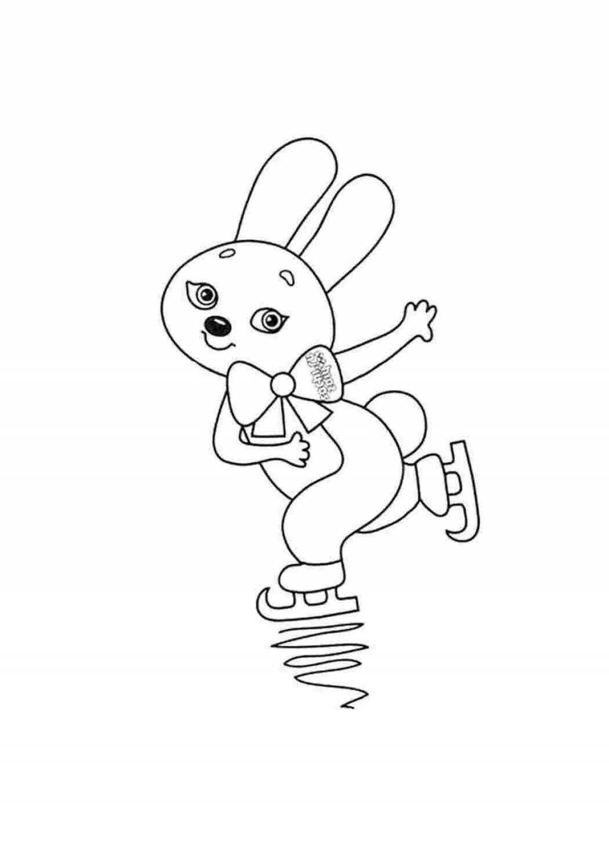 Coloring book dazzling hare