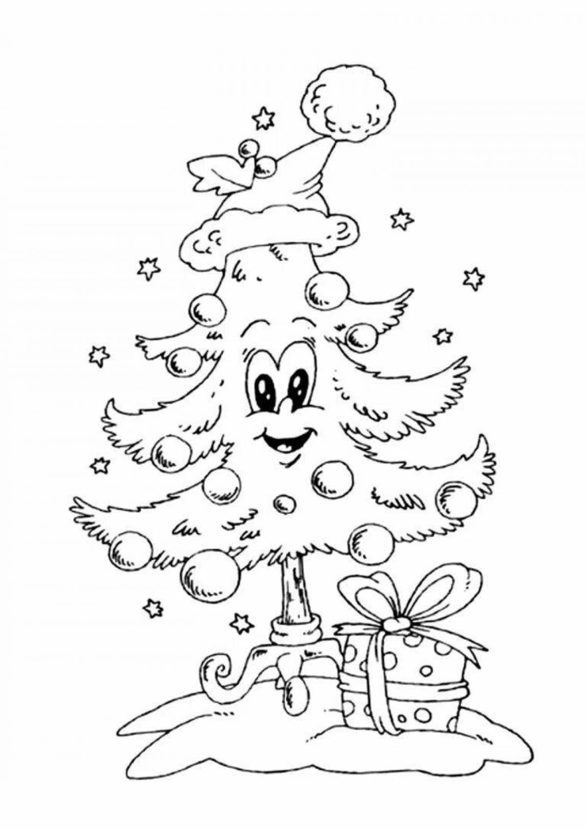 Children's whimsical Christmas drawing