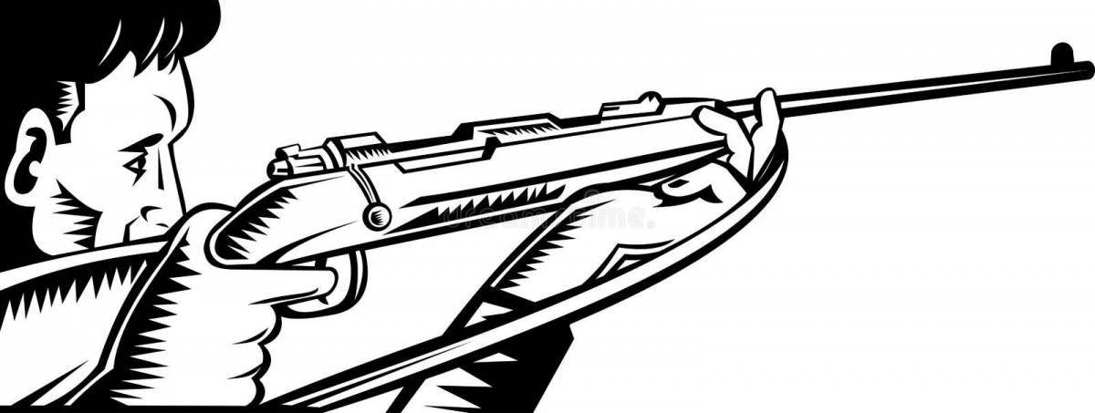 Coloring pages man with a gun