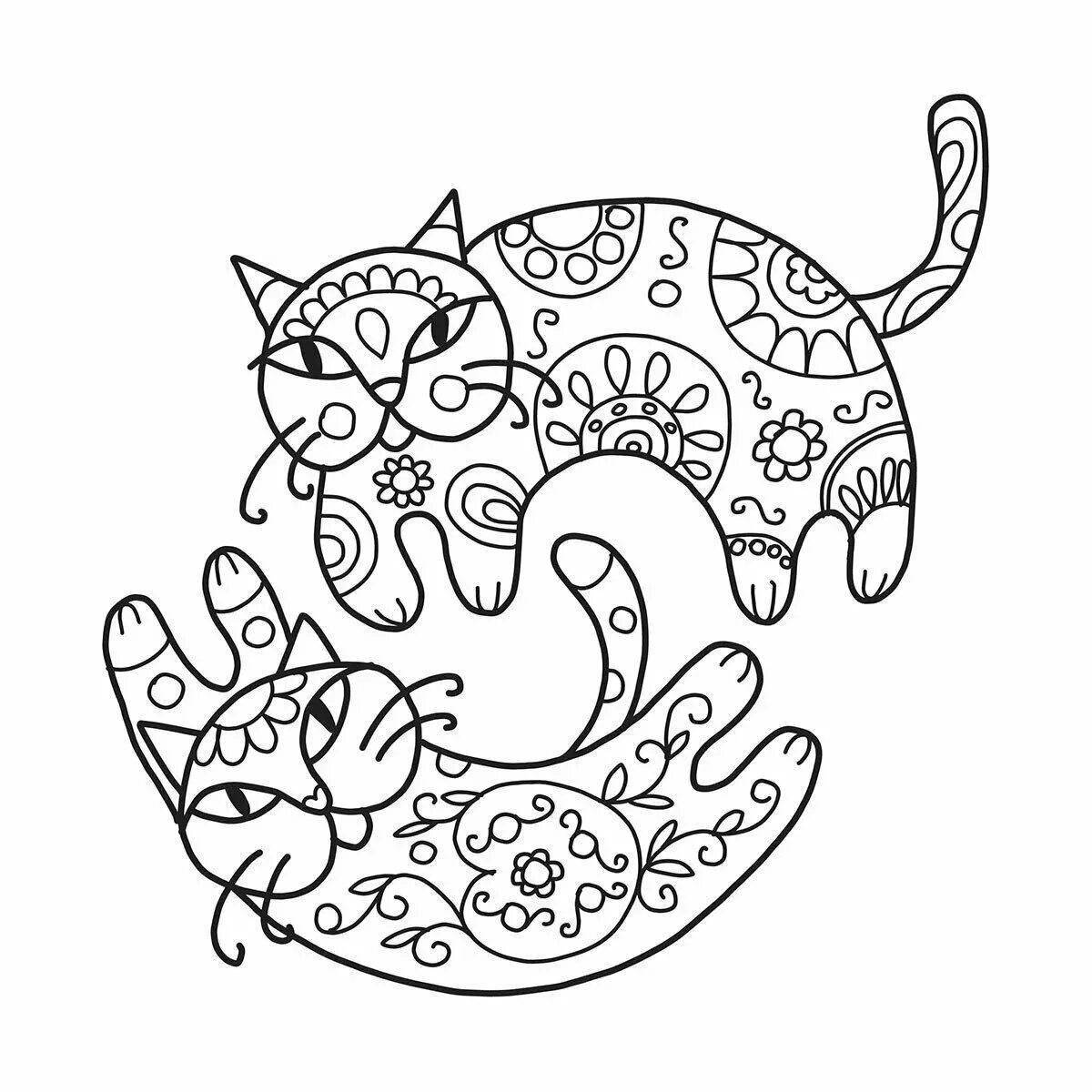 Photo Colorful anti-stress coloring grade 4