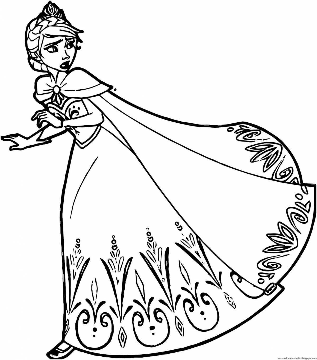 Gorgeous coloring pages of princesses all together