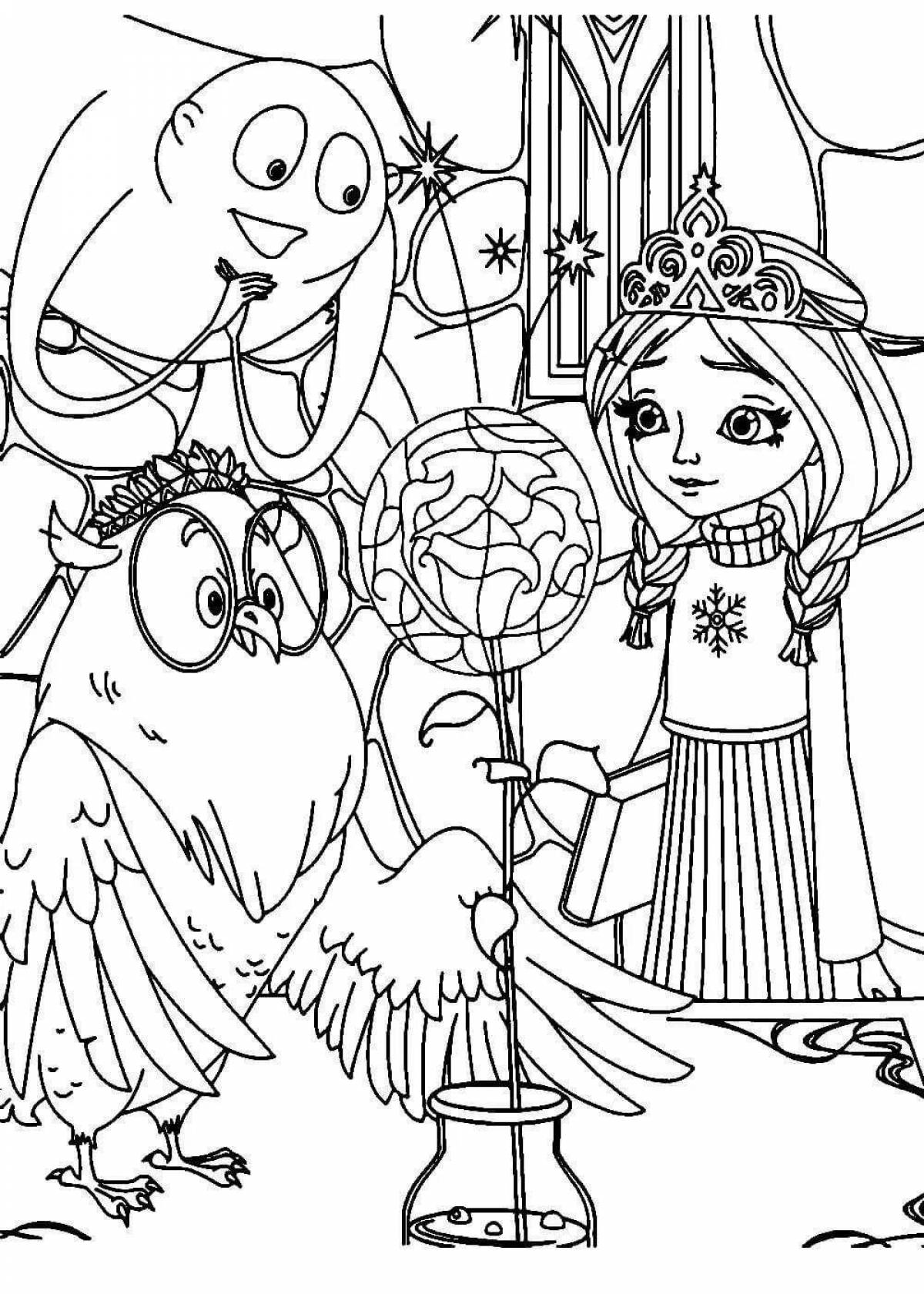 Exquisite coloring pages of princesses all together